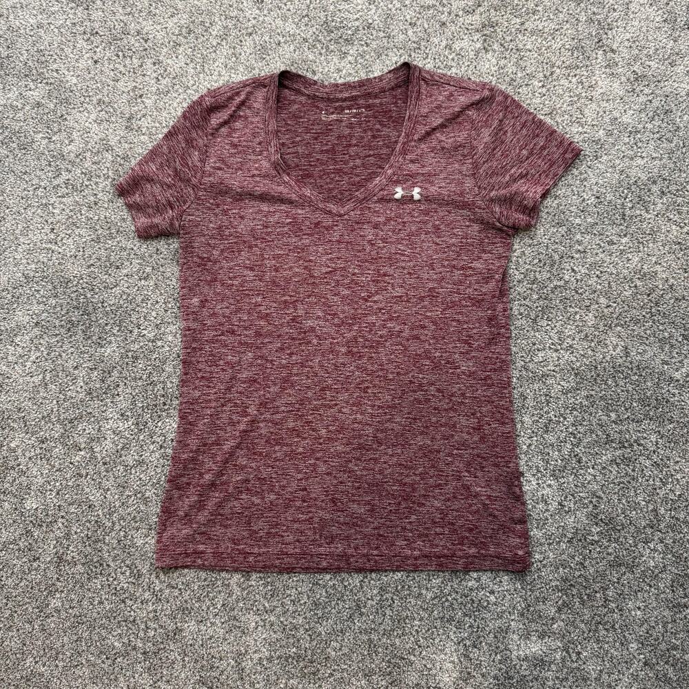 Under Armour Shirt Womens XS Tech Athletic Running V Neck 1258568